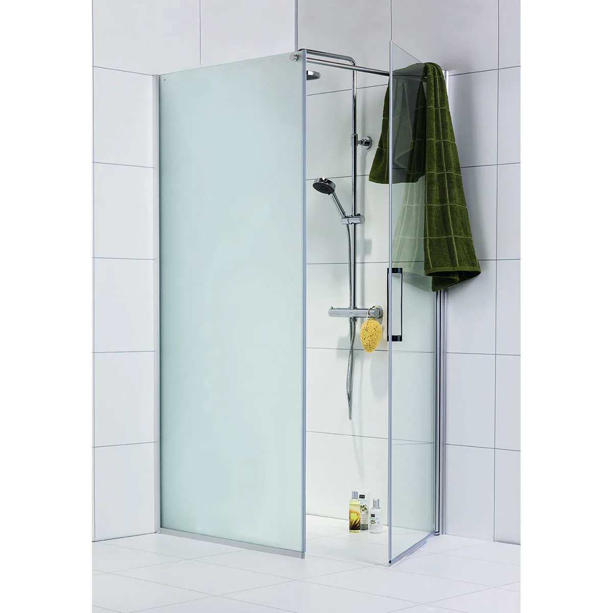 Dusjhjørne Noro Frost Concept Frostat+Klarglass