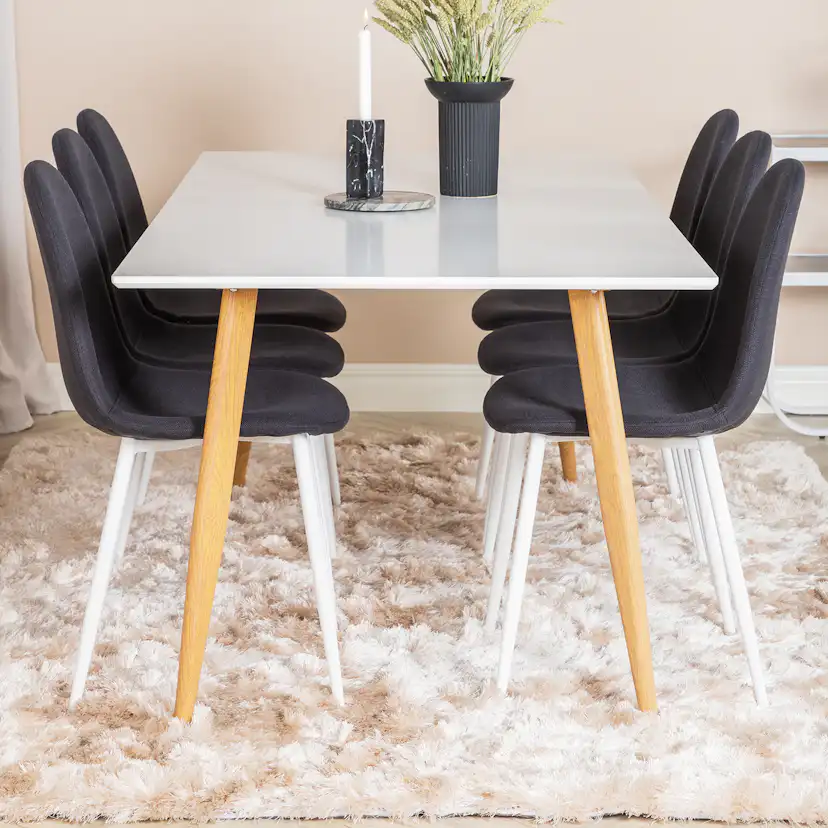Spisegruppe Venture Home Pobbie 180 med 6 Stoler Polyester