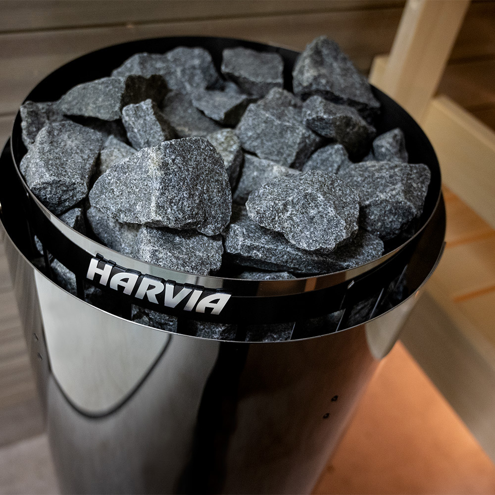 Sikkerhetsskjerm Harvia Cilindro Sort Stål