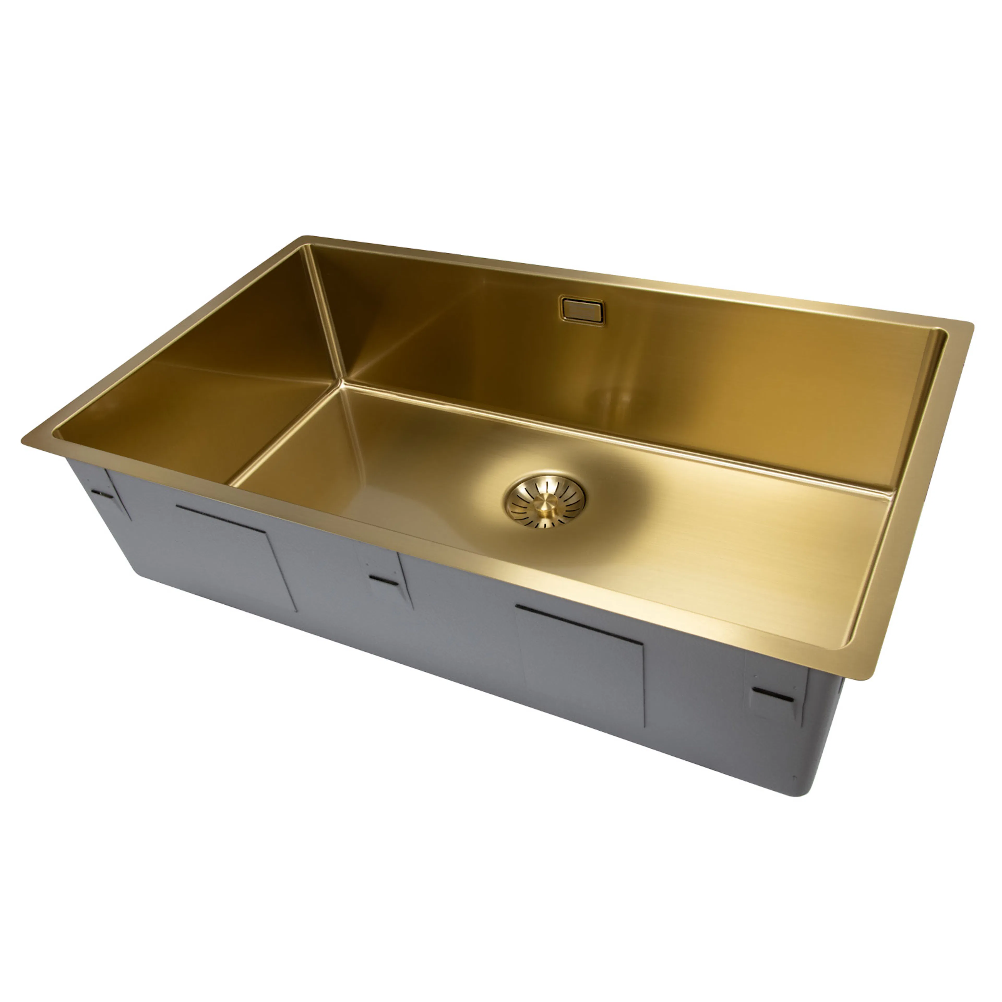 Enkelvask Strand Stainless SOLID med clips PVD Gold