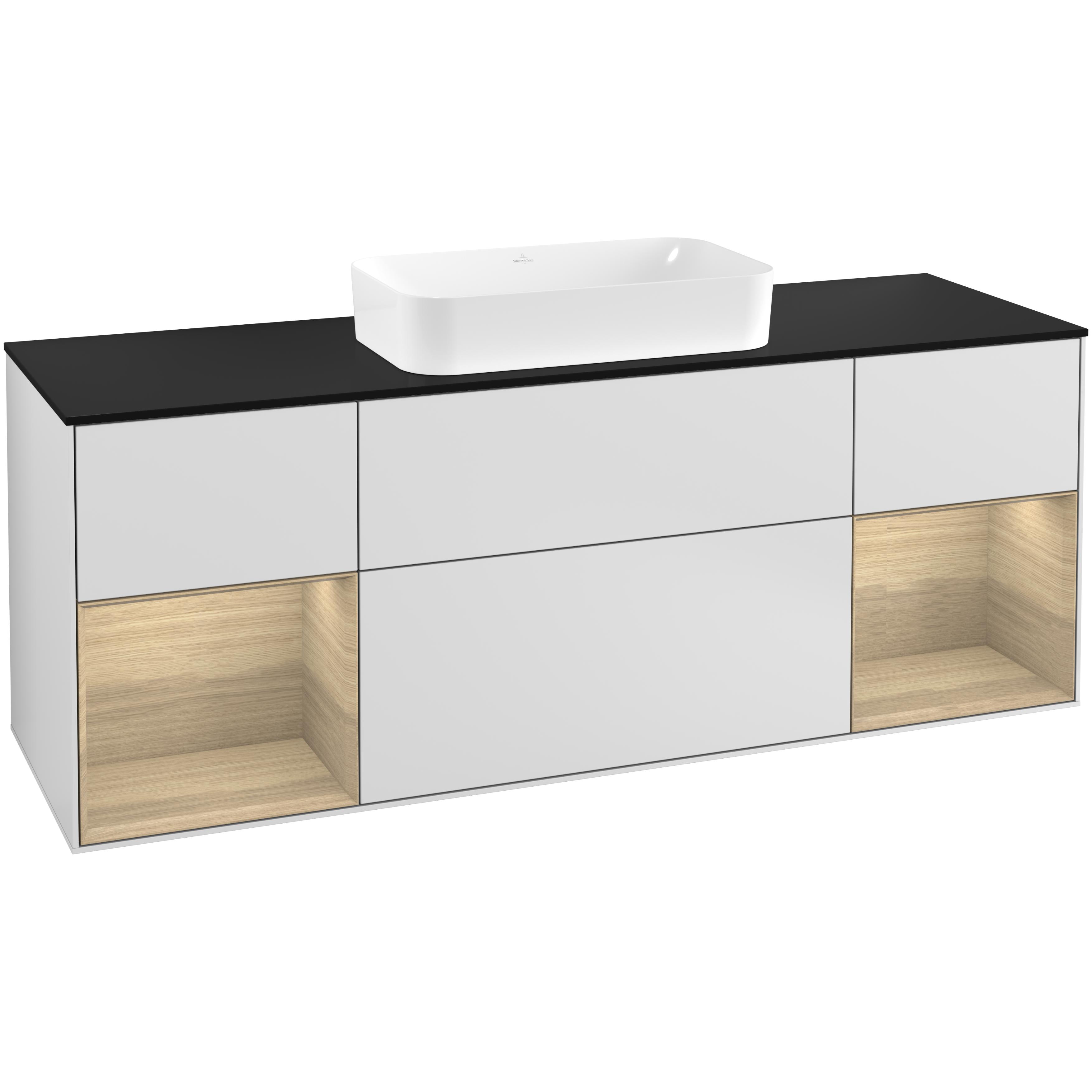 Tvättställsskåp Villeroy & Boch Finion med Två Hyllor och Bänkskiva för Fristående Tvättställ