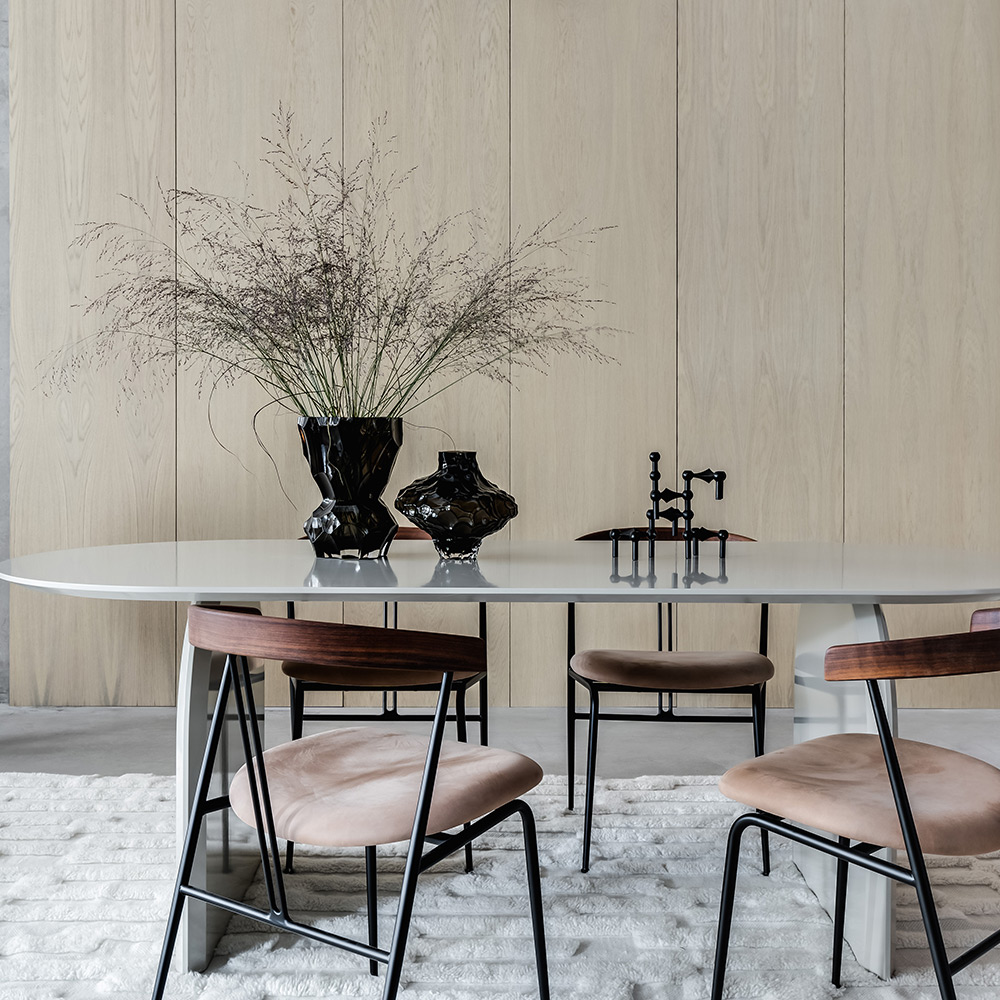 Designpanel Wood on wall Ek Vitlackad