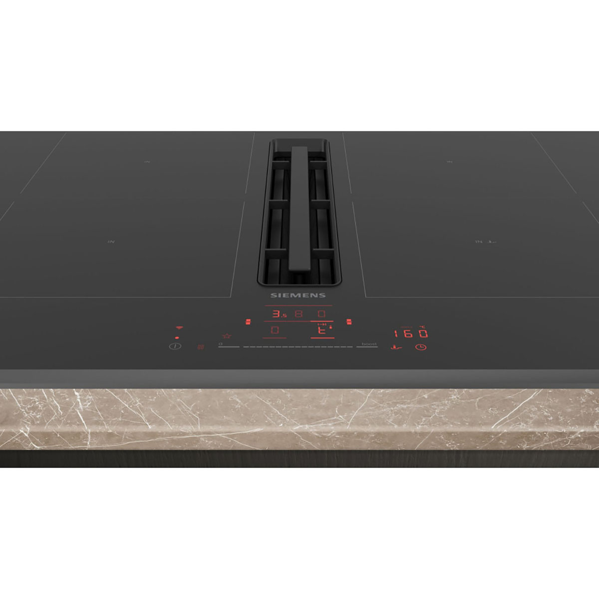 Induksjonstopp Siemens ED751HQ26E med Innebygd Vifte 70 cm uten Ramme