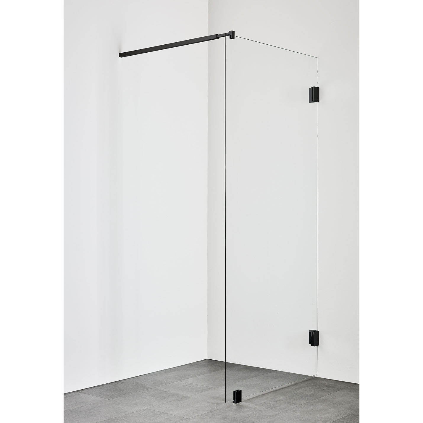 DUSCHVÄGG INFINITY 80 SVART Sort: , Bredde: 784 mm