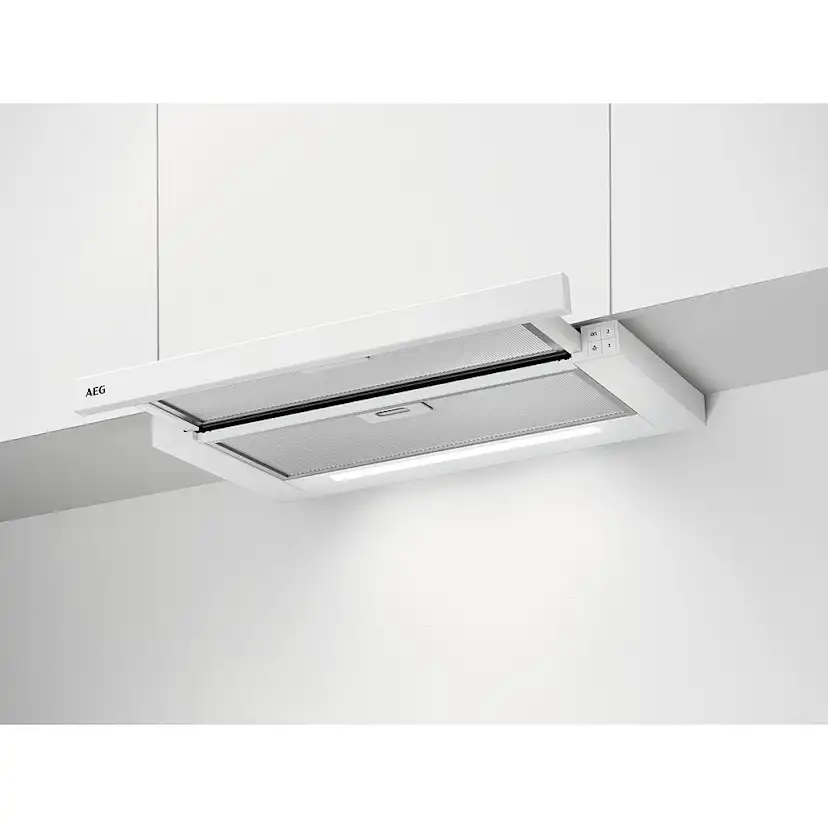 Fritthengende Kjøkkenvifte AEG DPE5650W ExtractionTech Plus Hvit