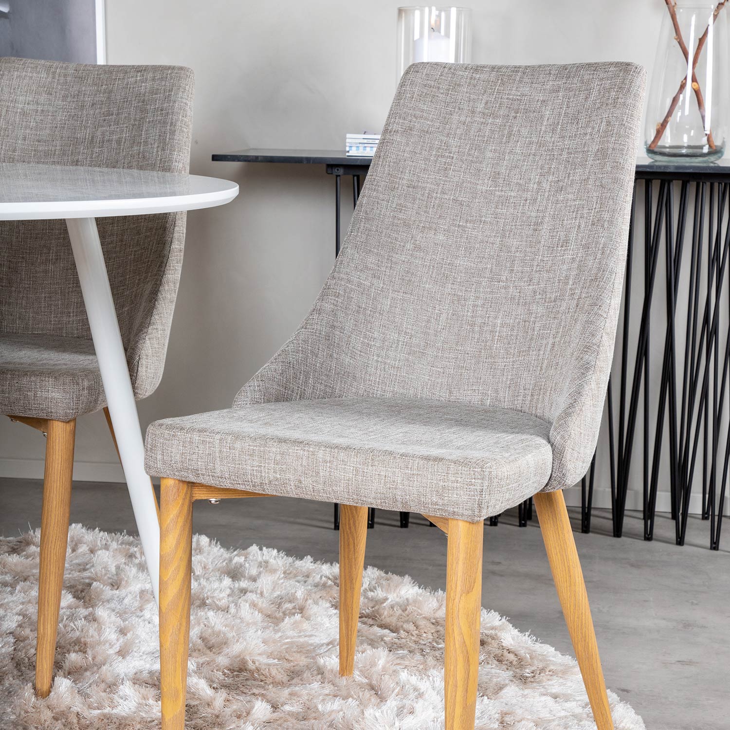 Spisegruppe Venture Home Plake1 med 4 Laura Stoler Polyester Rundt