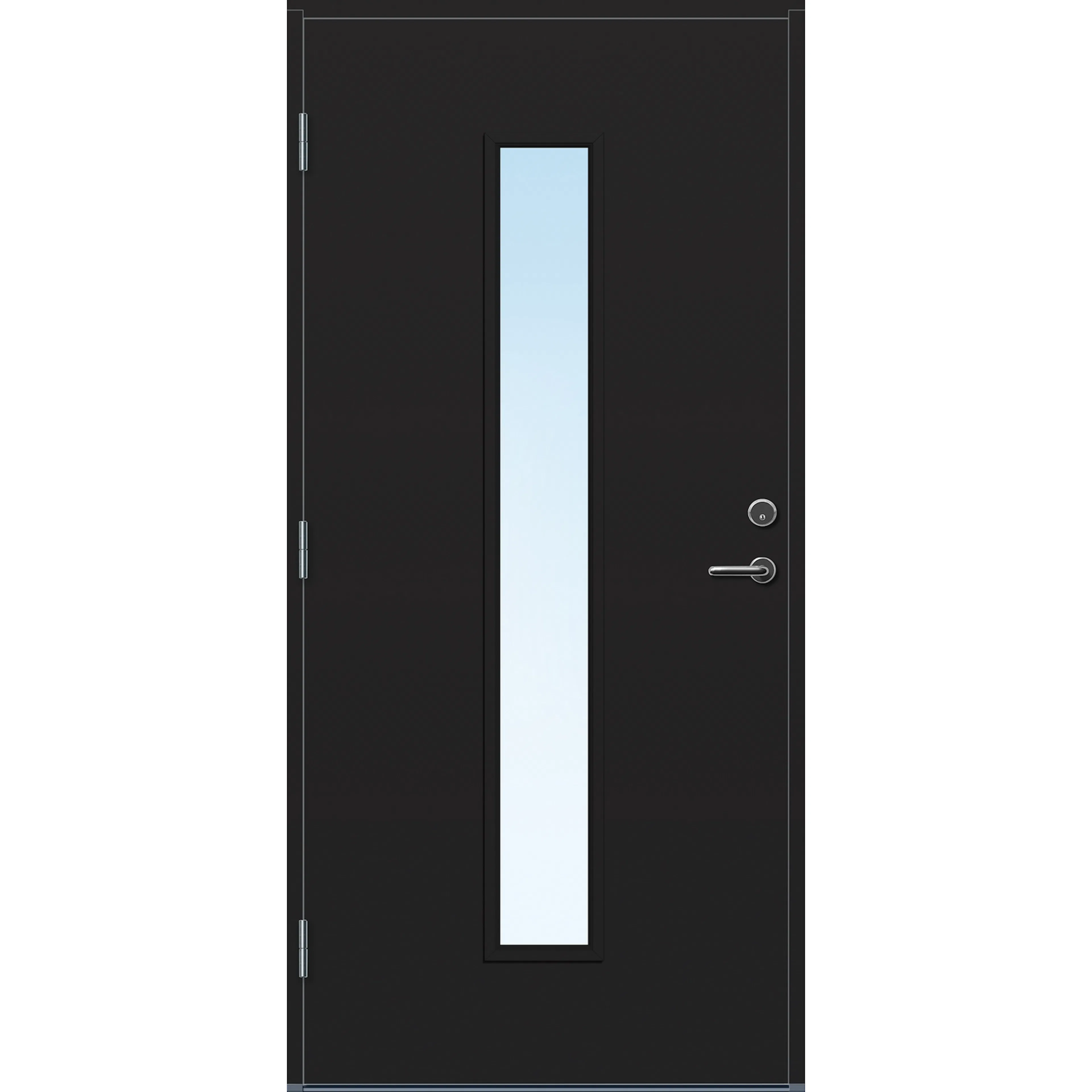 DØR YD VOLDA 10X21H DEMP SORT BxH: 100x210 cm, Høyre, NCS S-8500-N, Dempet Sort