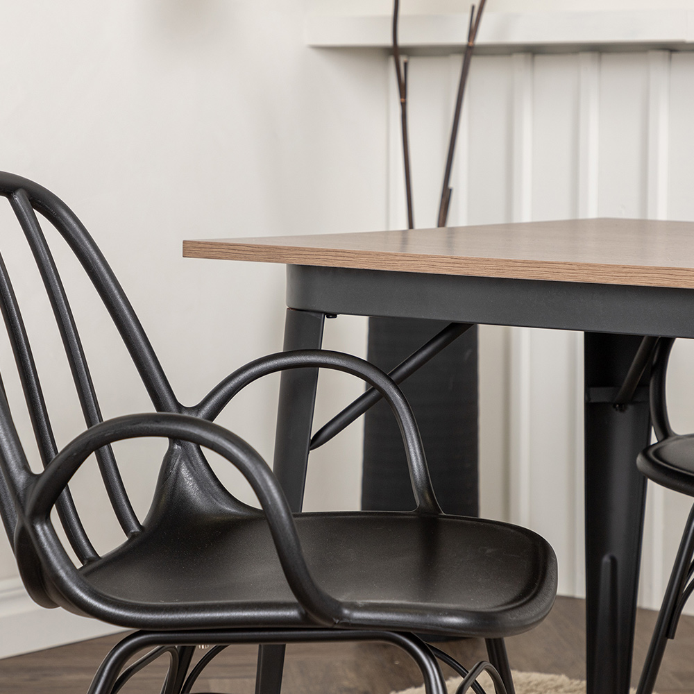 Spisegruppe Venture Home Tempe 140 cm med 4 Dyrön Stoler