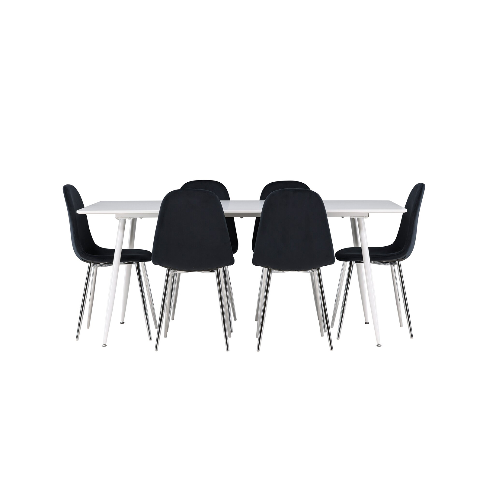 Spisegruppe Venture Home Silar 180 med 6 stk Polar Stoler Fløyel