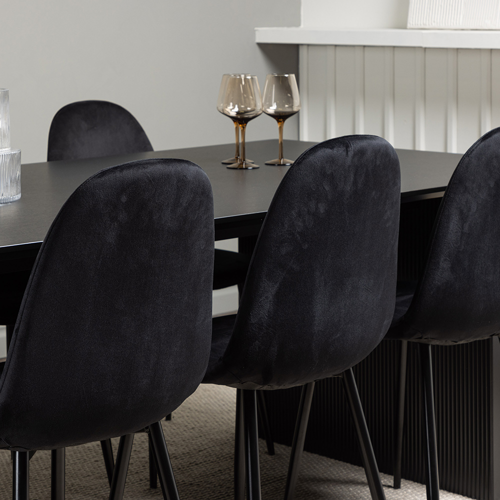 Spisegruppe Venture Home Vail med 6 Polar Stoler Fløyel