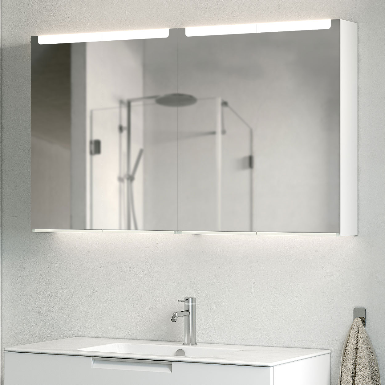 Speilskap Macro Design Crown med Innfelt LED-belysning