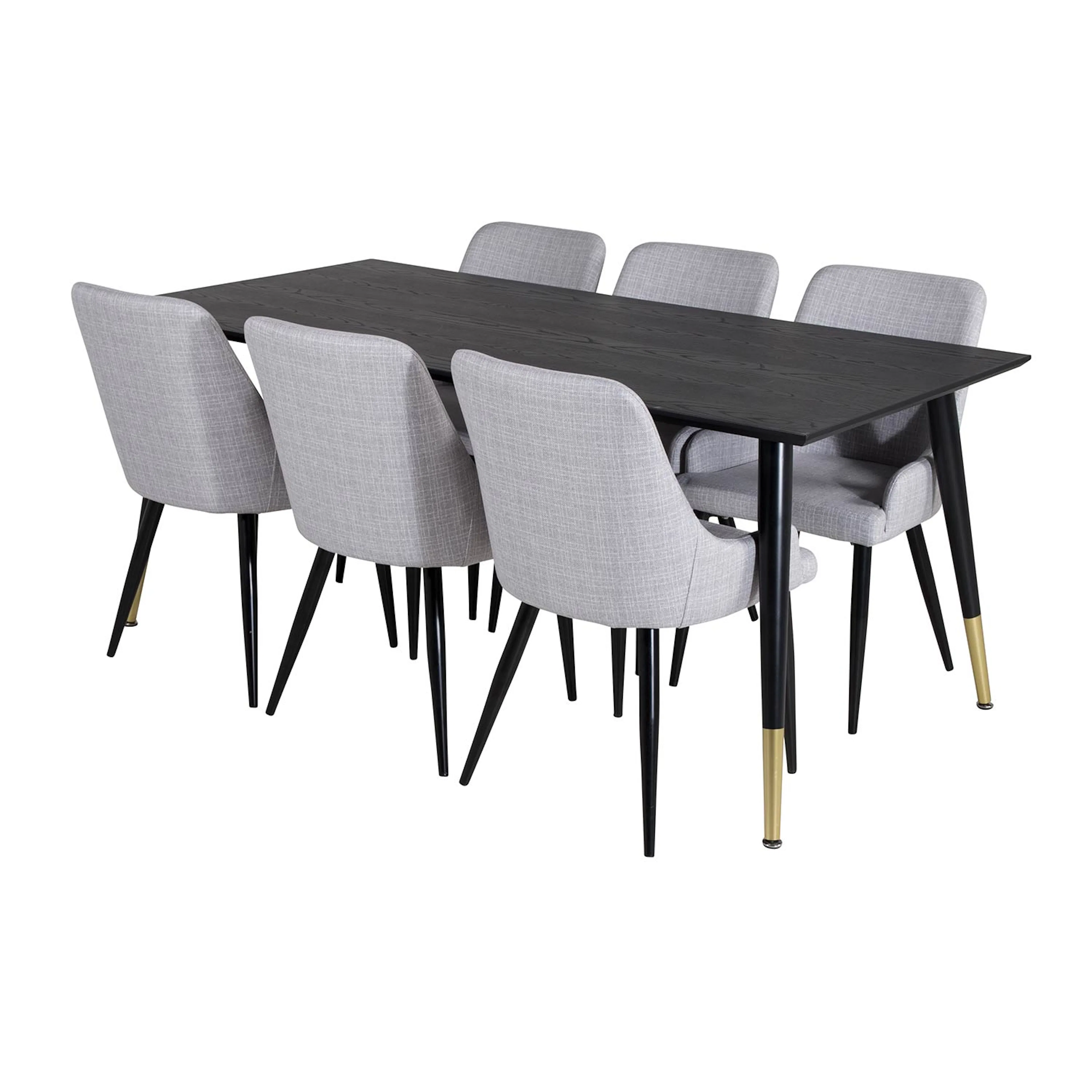 Spisegruppe Venture Home Dipp med 6 Plaza Stoler