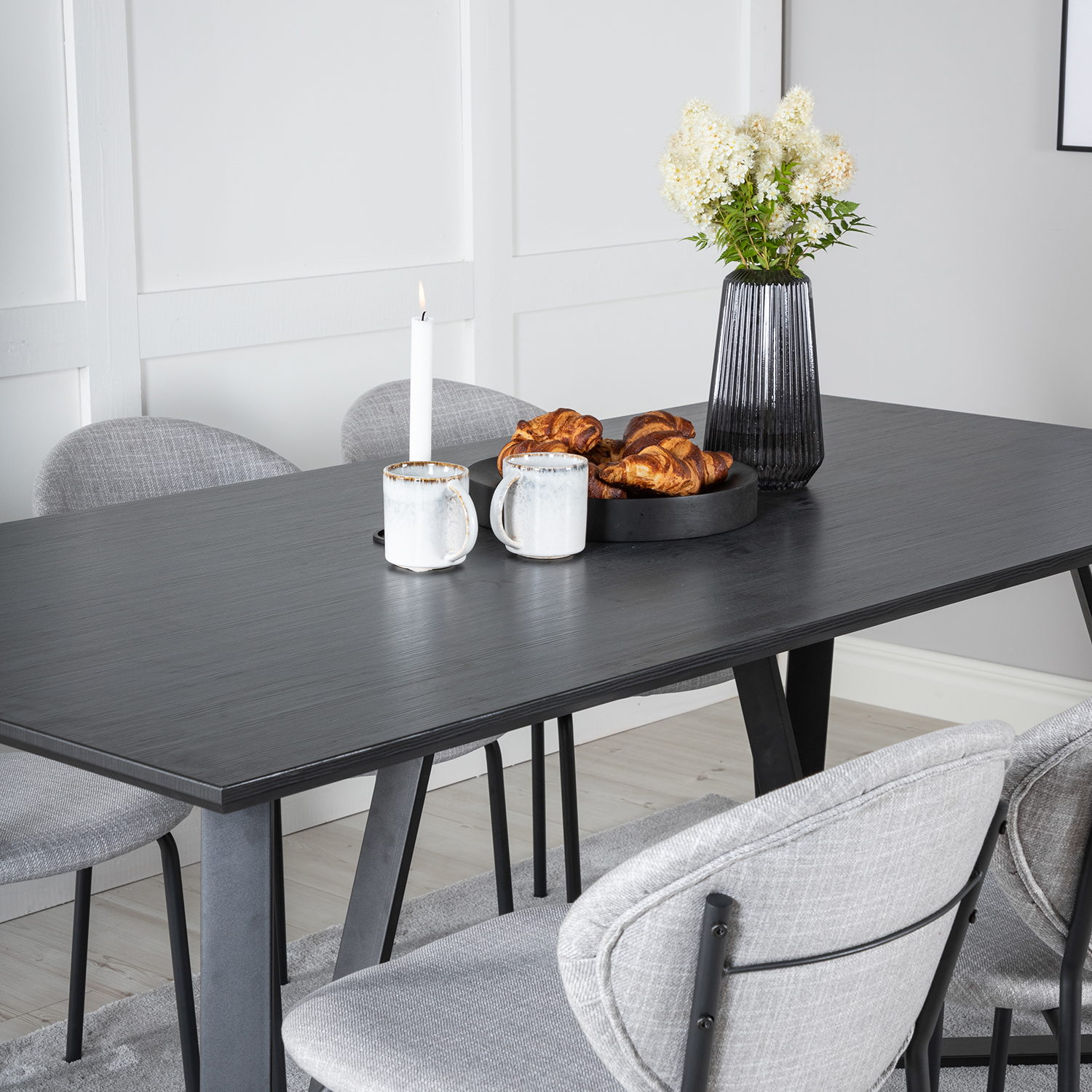 Spisegruppe Venture Home Madde med 6 Valor Stoler Polyester
