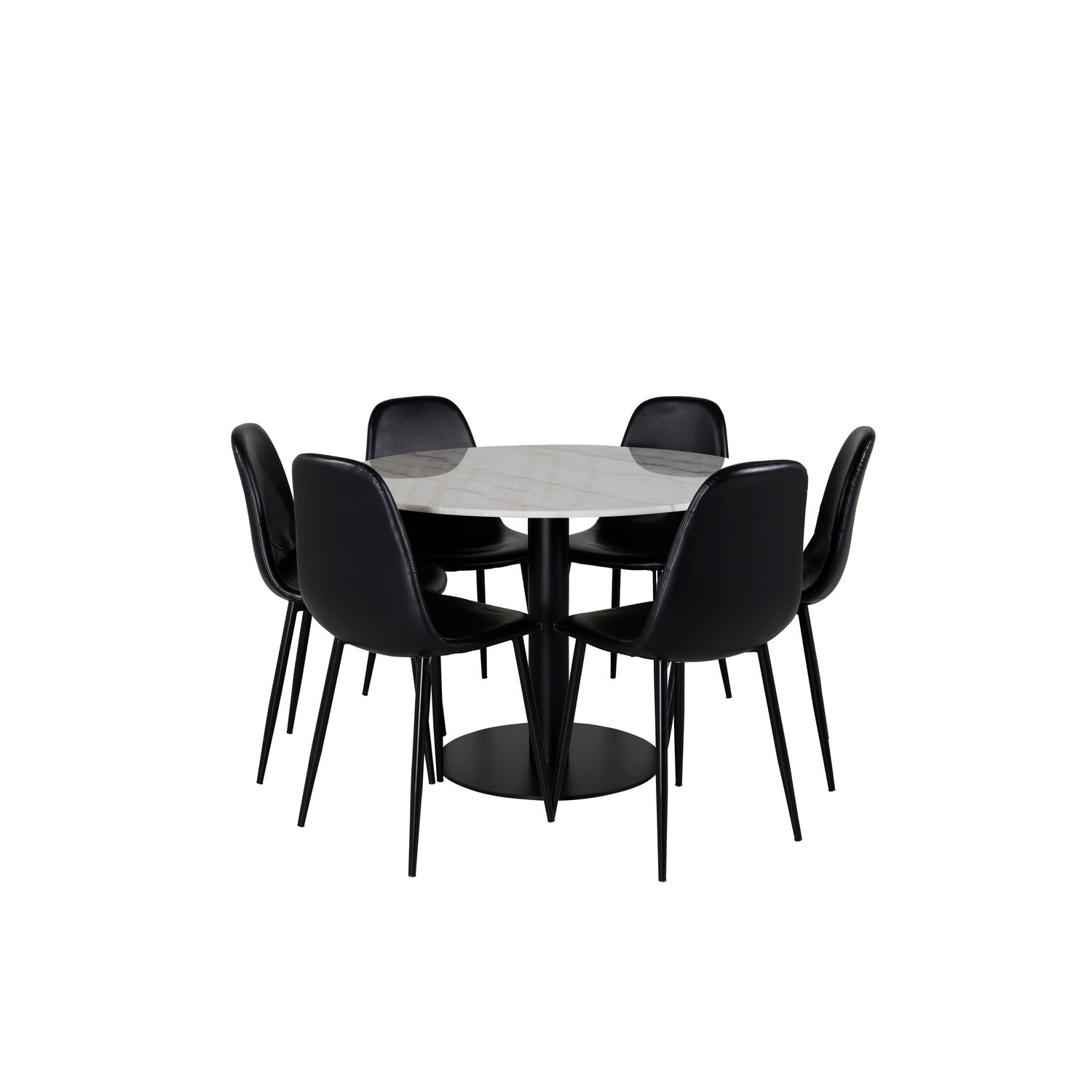 Spisegruppe Venture Home Estelle med 6 Pobbie Stoler
