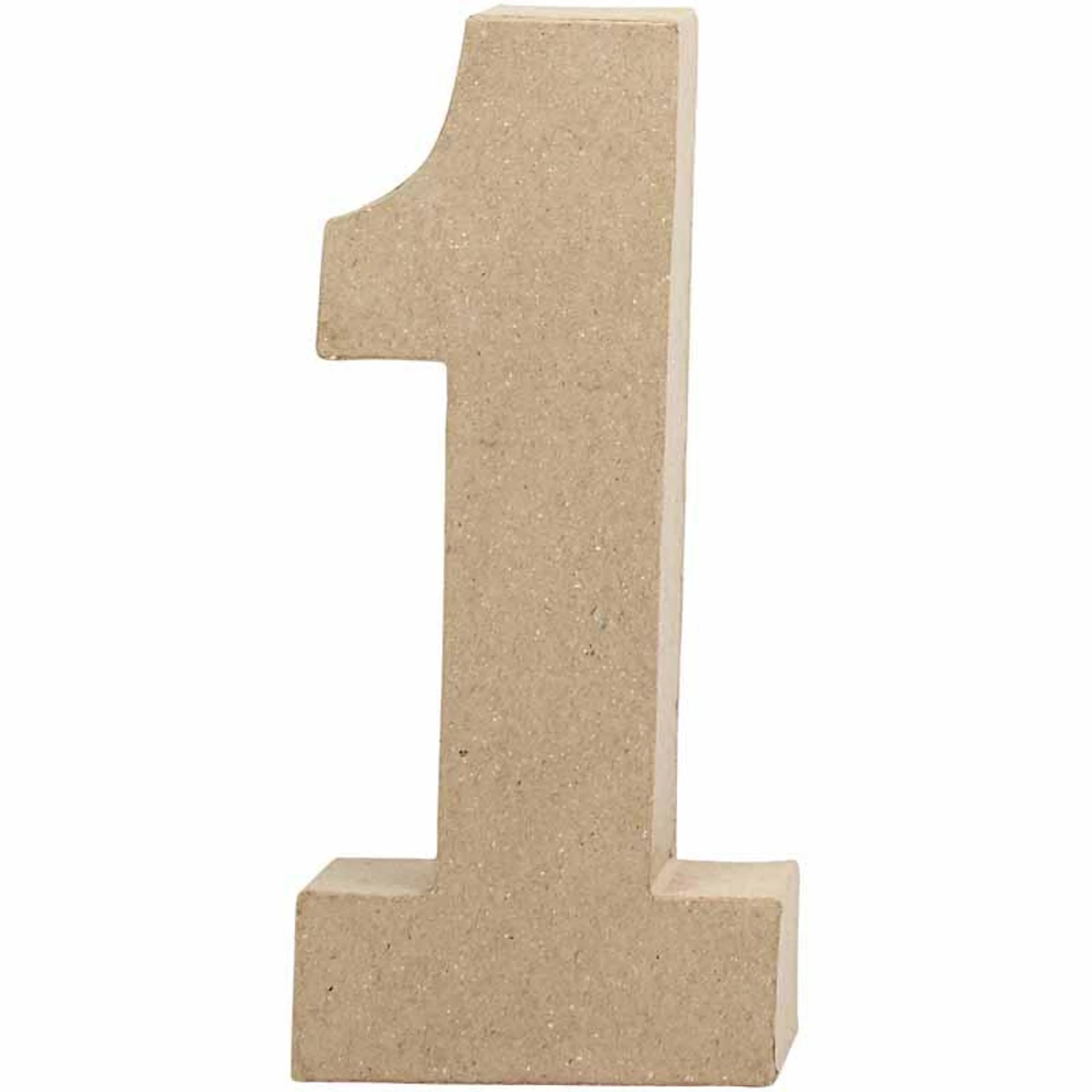 Pappsiffra, 1, H: 20,5 cm, B: 9,5 cm, tjocklek 2,5 cm, 1 st. 1