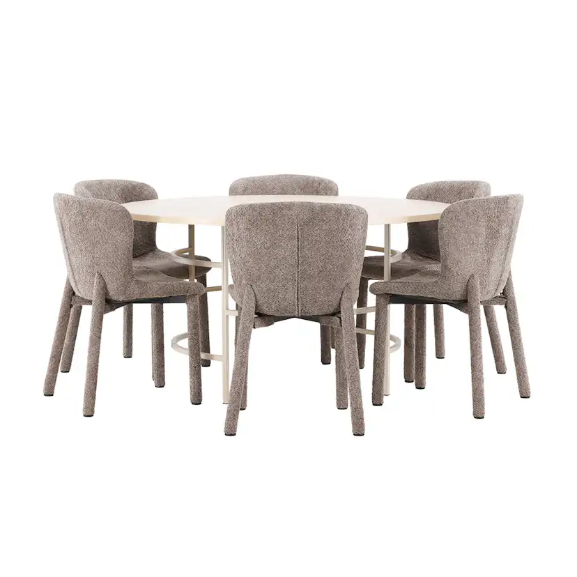 Spisegruppe Venture Home Copenhagen Ø140 cm med 6st Astoria Spisestoler
