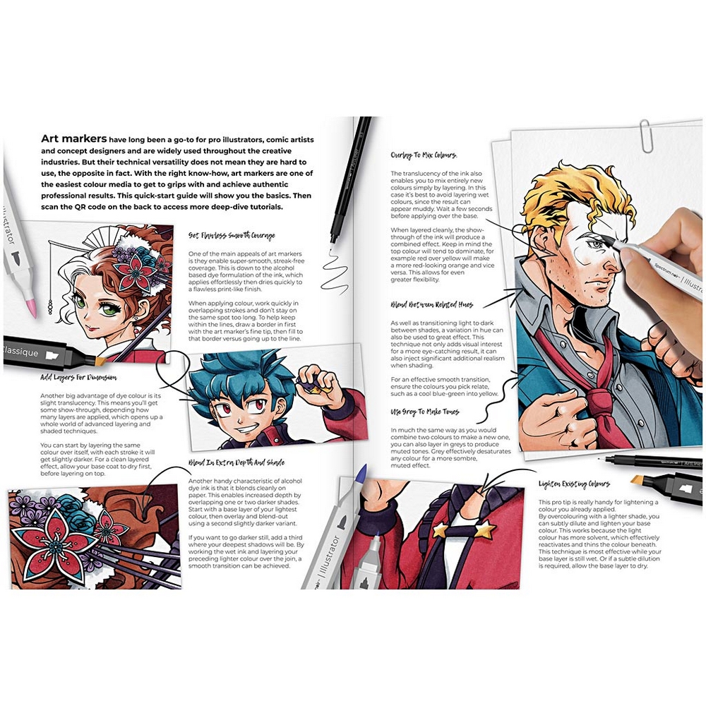 Hobbysett Creativ Company DIY Kit Illustrasjon Manga og Comic Book Heroes