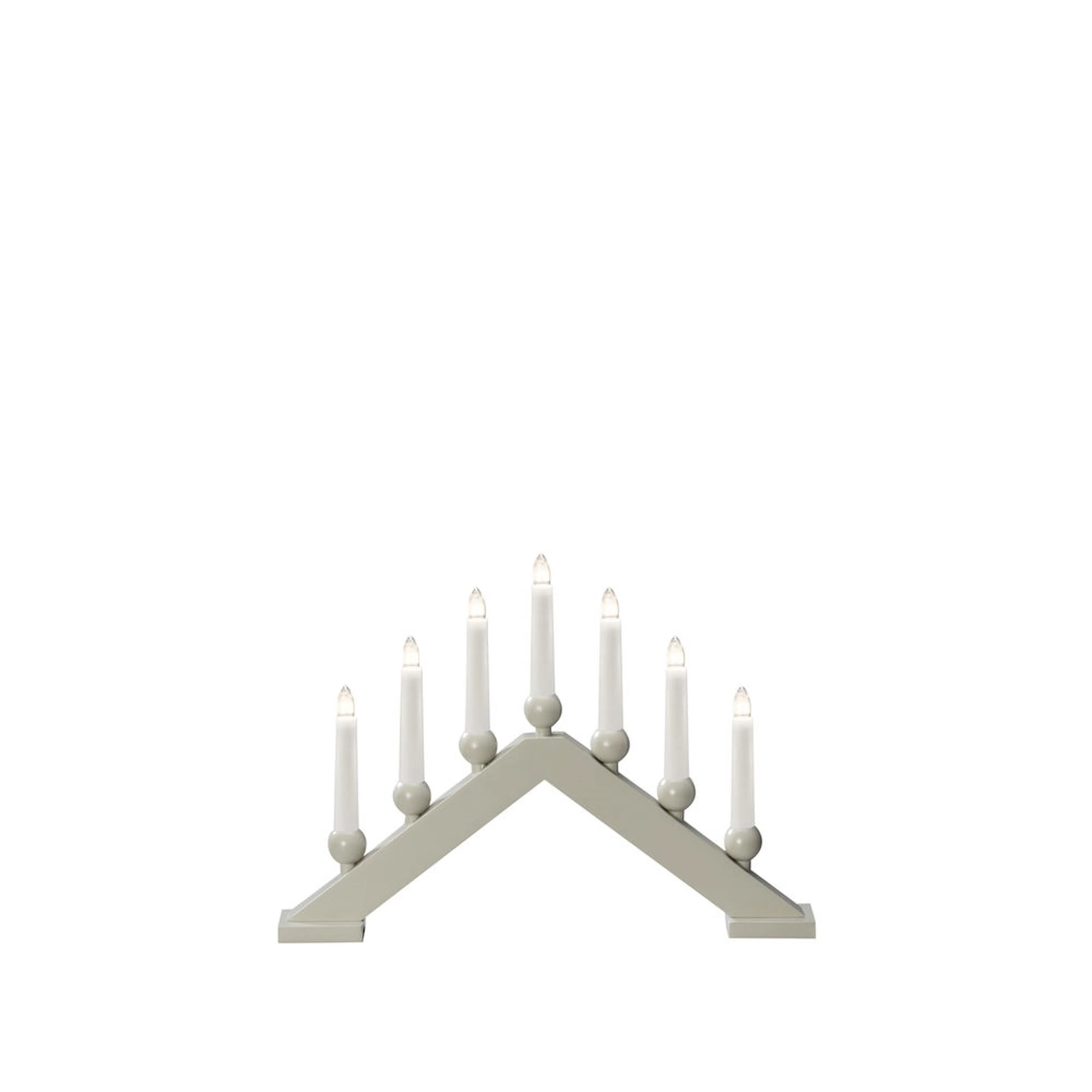 Adventstake Gnosjö Konstsmide 7 Lys Tre Matt Beige