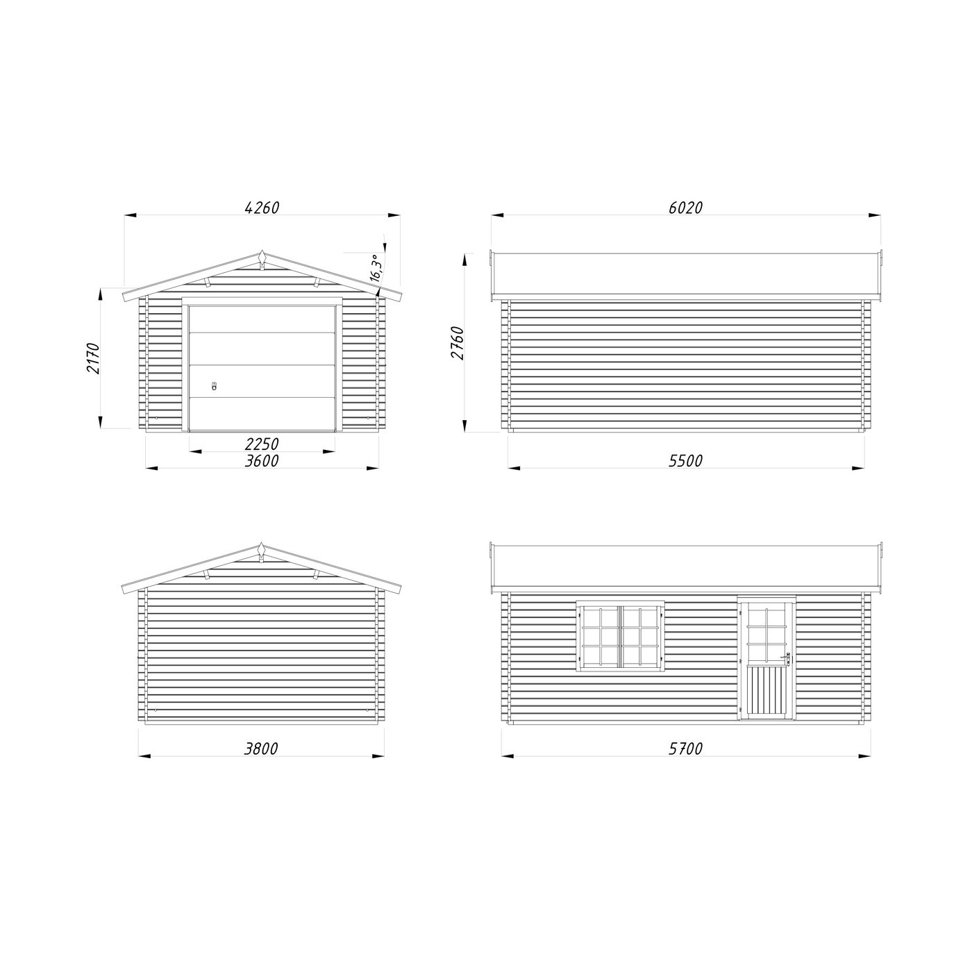 Garasjebod Palmako Roger 19 m2 med Leddport