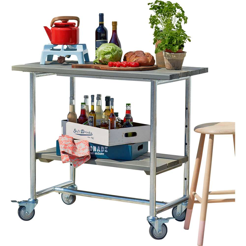 Grillbord m/1 hylle PLUS Urban gråbrun