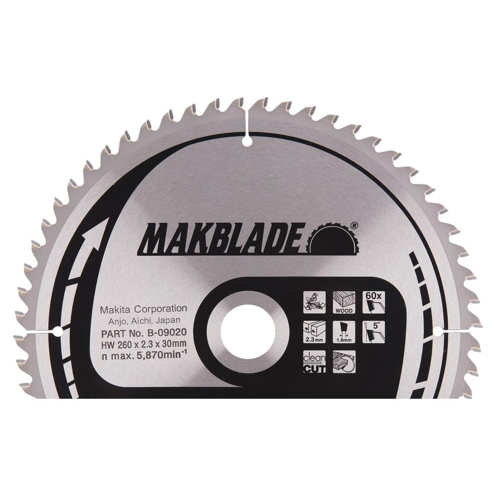 Sagblad Makita 260x30x2,3mm 60T
