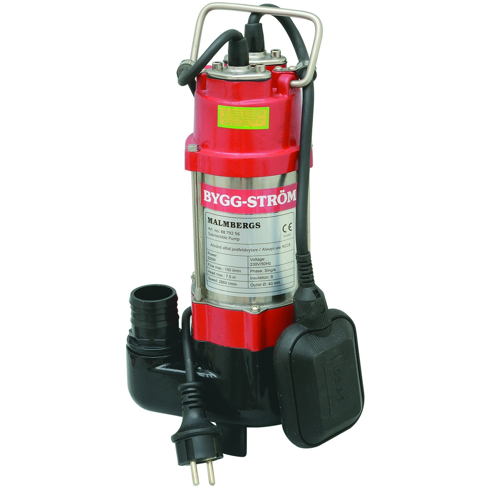 Lensepumpe Byggström 150 l/min med Flottør