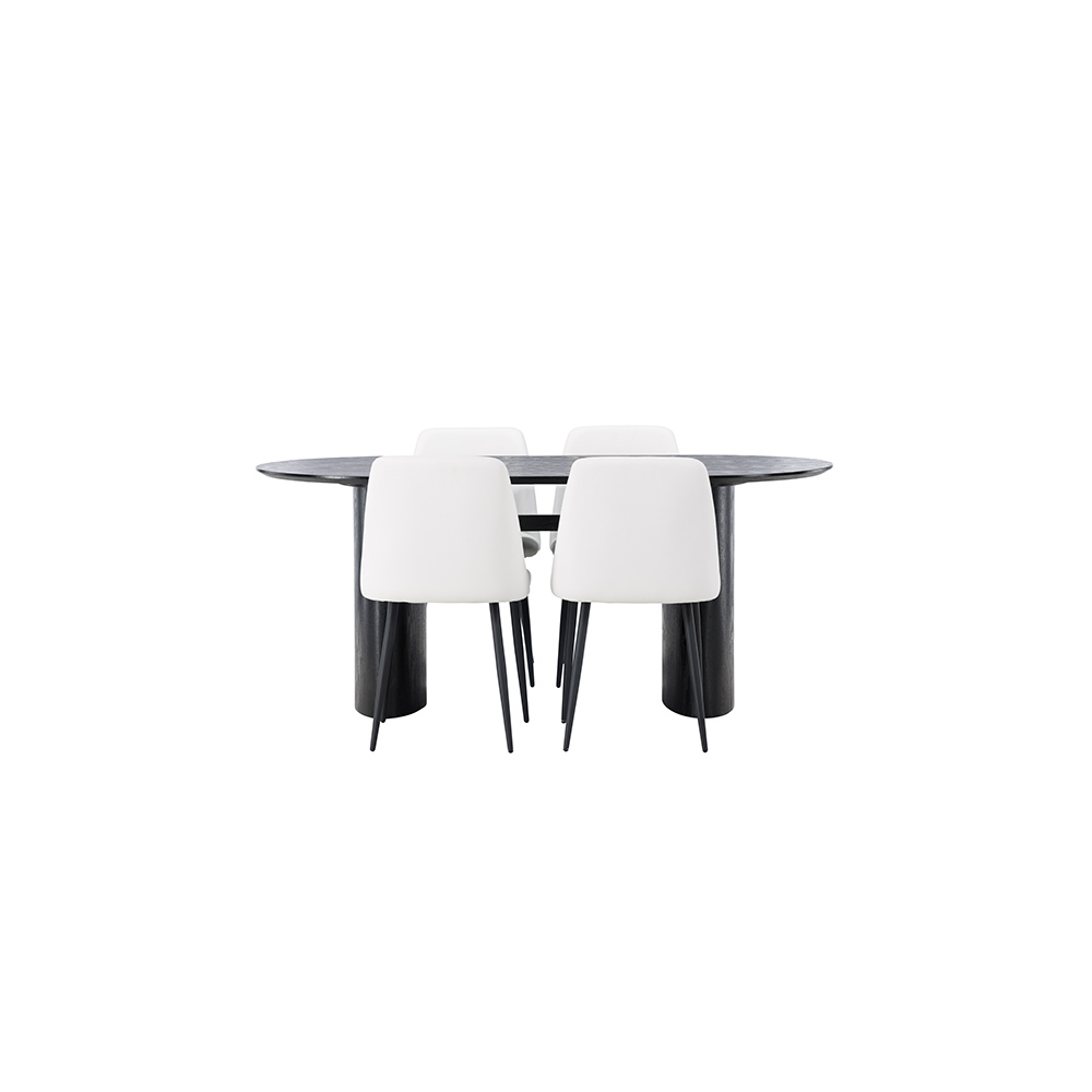 Spisegruppe Venture Home Isolde med 4 stk Night Stoler