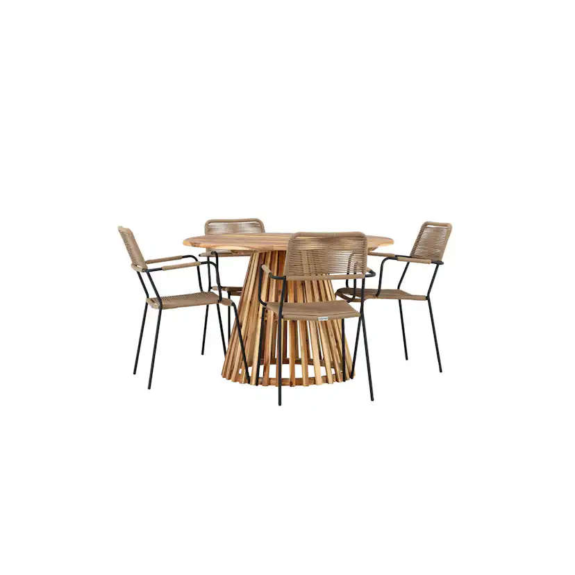 Hagegruppe Venture Home Lumpur med 4 Lindos Lenestoler