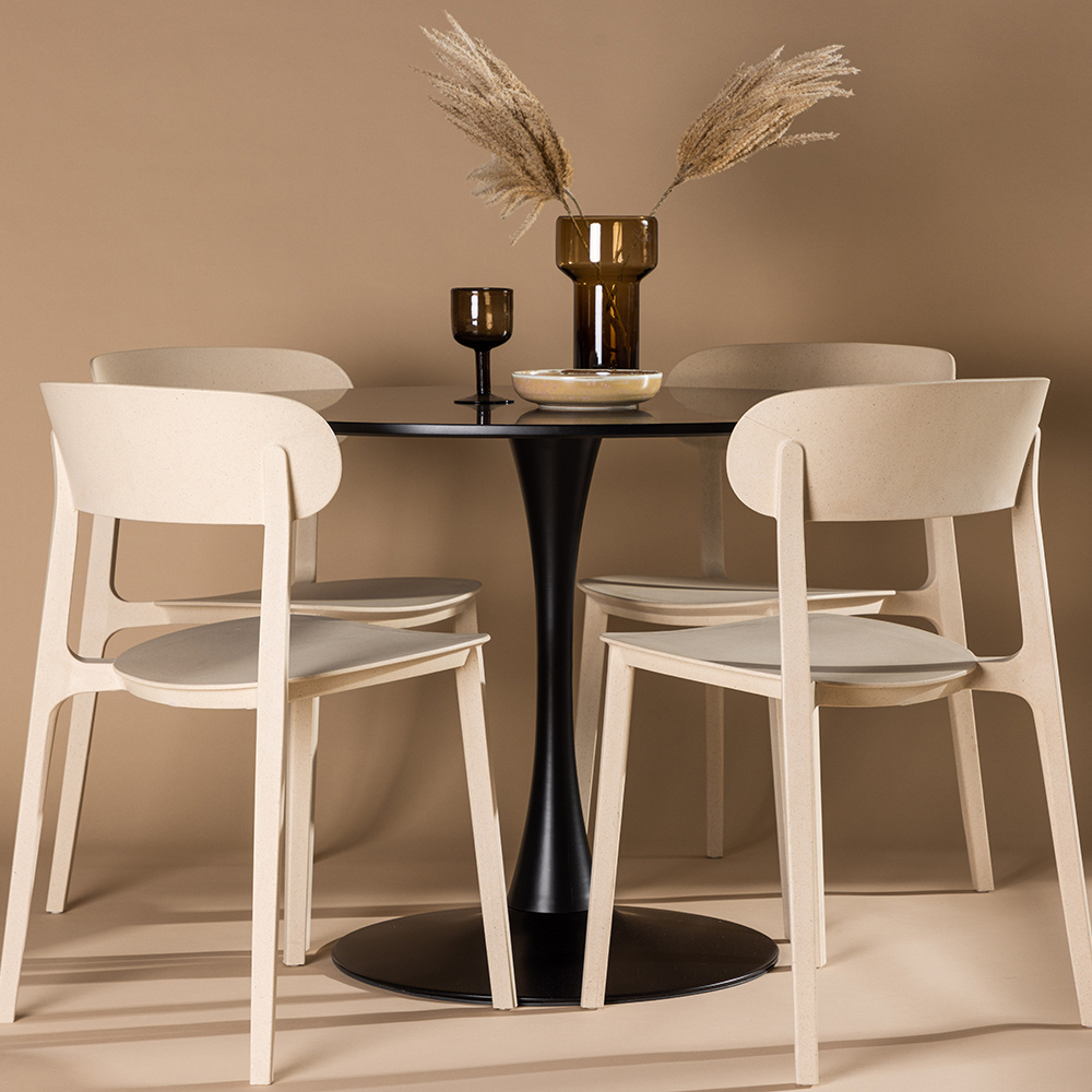 Spisegruppe Venture Home Glade Ø 100 cm med 4 Åstol Stoler