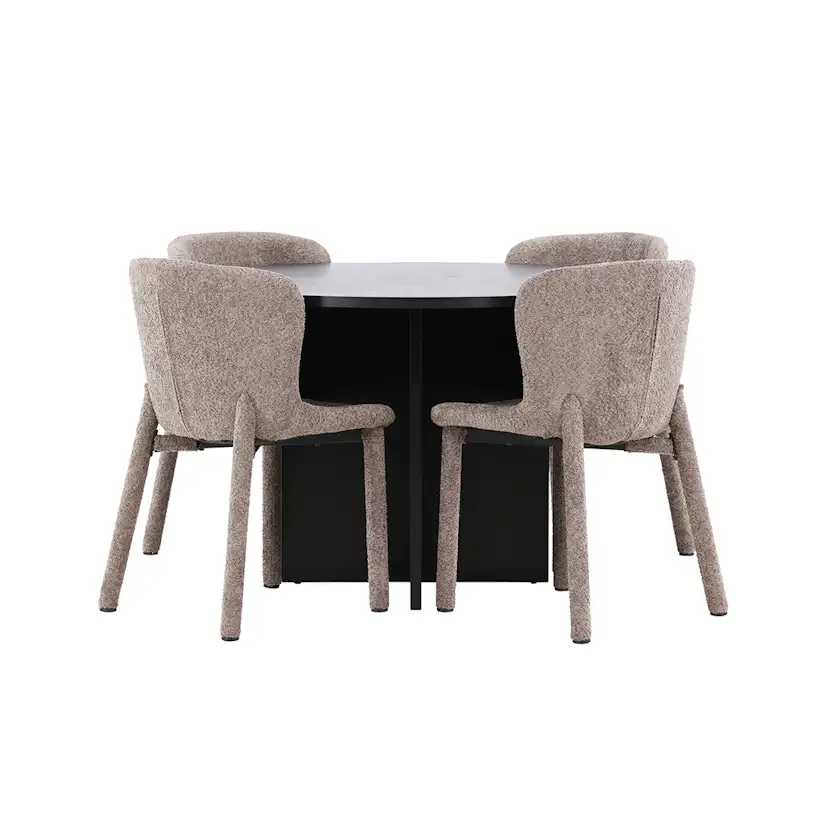 Spisegruppe Venture Home Strada Ø120 cm med 4st Astoria Spisestoler