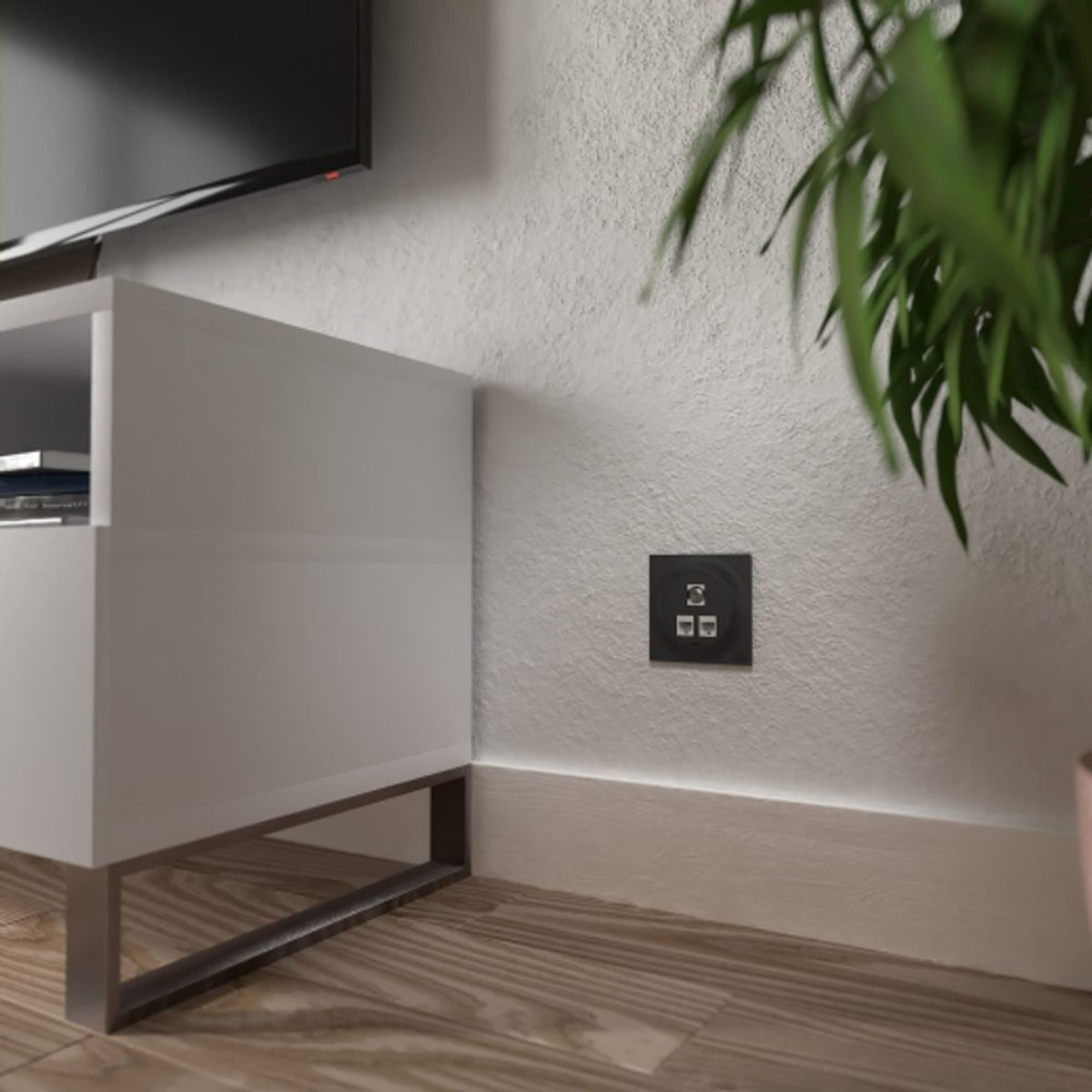 Vegguttak Elko One Modularuttak Innfelt RJ45 Cat.6 UTP