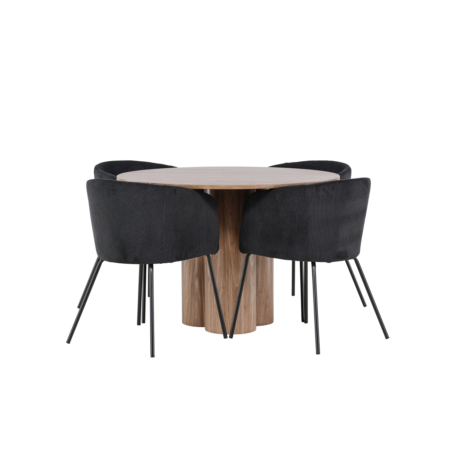Spisegruppe Venture Home Olivia Ø110 med 4 stk Berit Stoler