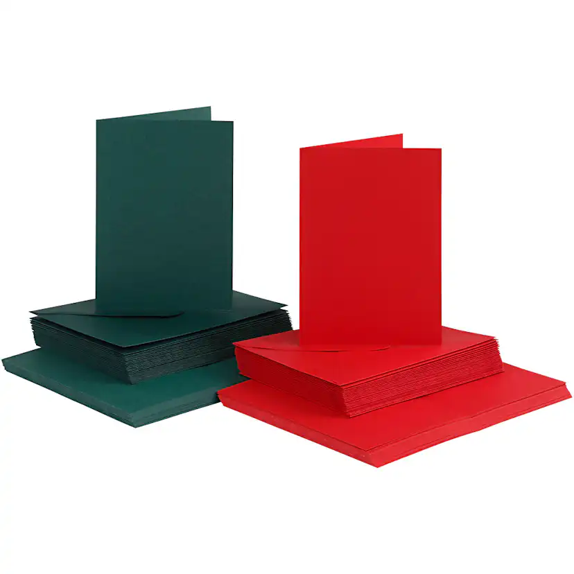 Kort Creativ Company og Konvolutt Kortstr 10,5x15 cm Konvstr 11,5x16,5 cm 50 stk 1 Pk