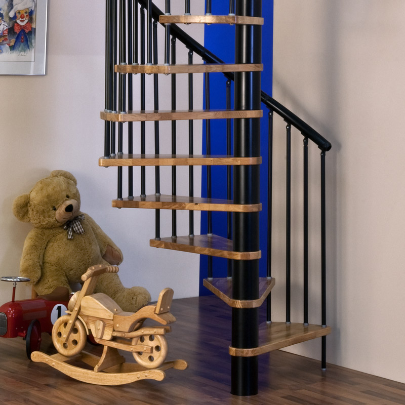 Spiraltrapp Byggera Euro Design Svart