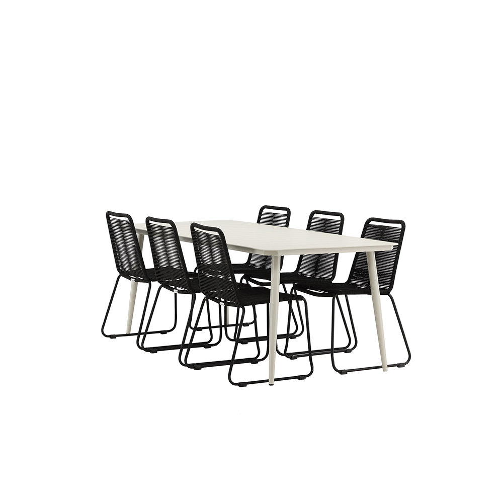 Spisegruppe Venture Home Lina med 6 Lindos Stoler