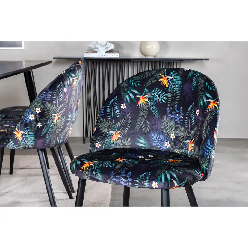 Spisegruppe Venture Home Dipp med 6 Velvet Stoler