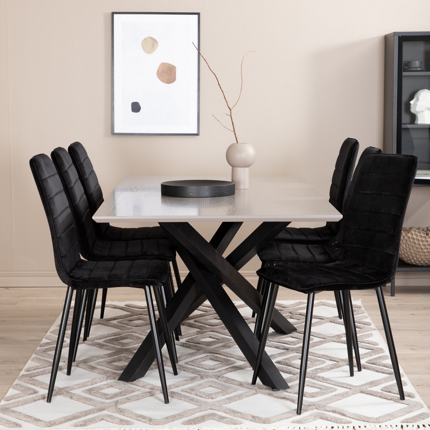 Spisegruppe Venture Home Piata med 6 Walerina Stoler