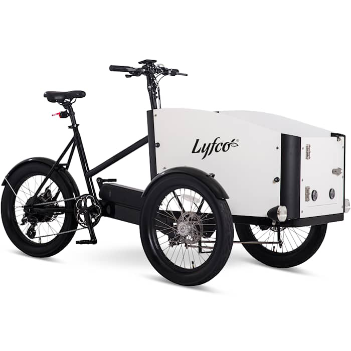 Elsykkel Lyfco Cargobike med Åpningsbar kasse - 17,5 Ah