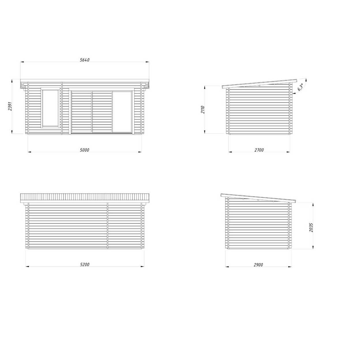 Badstuhus Palmako Sanna 12,8 m2