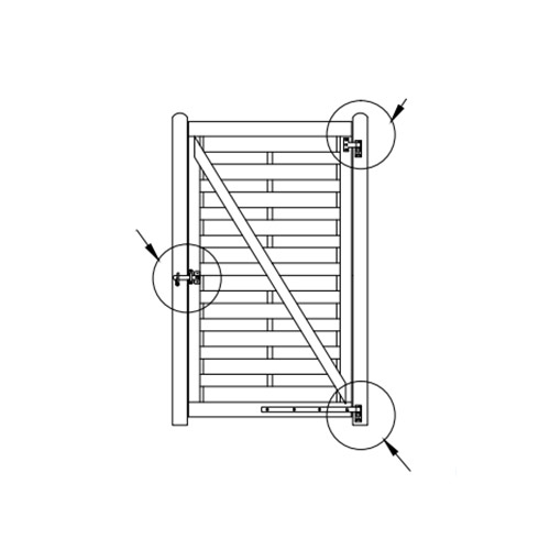 Portbeslag PLUS Varmegalvanisert Enkel