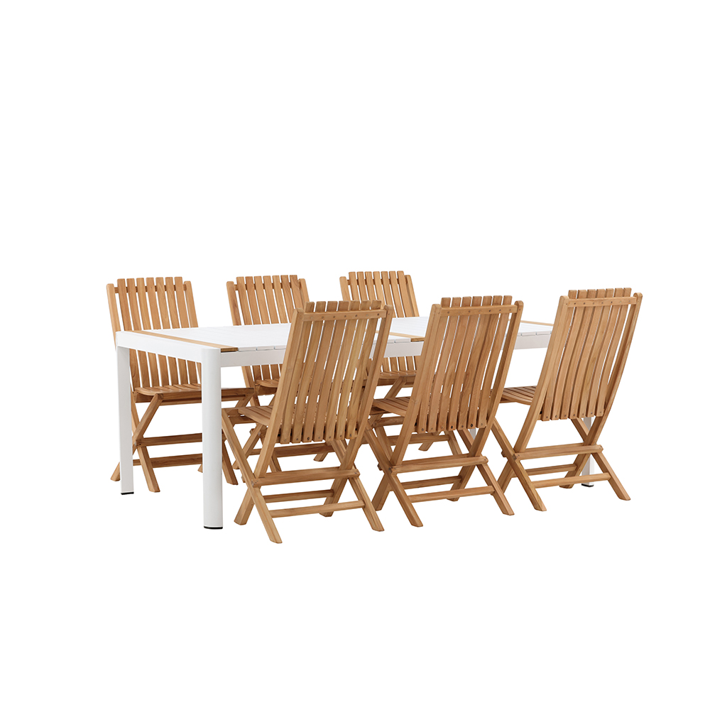 Spisegruppe Venture Home Togo 200x100 cm med 6 Ghana Stoler