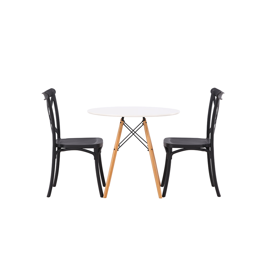 Spisegruppe Venture Home Danburi Ø 60 cm med 2 Crosett Stoler