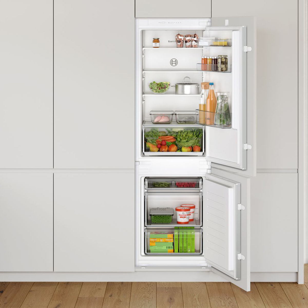 Kjøl/Frys Bosch Serie 2 KIV86NSE0 Integrert med Automatisk Avriming og LED-belysning