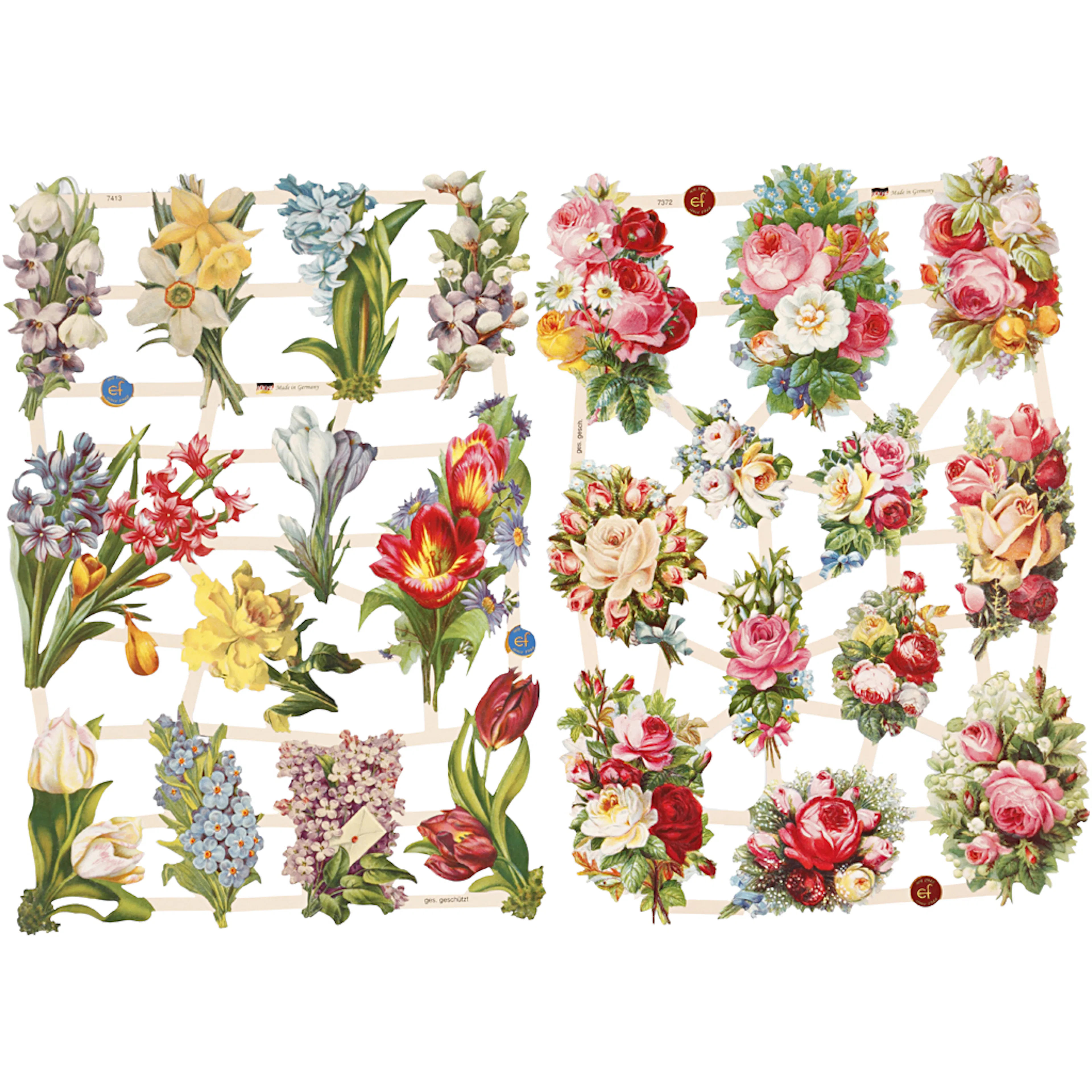Glansbilder Creativ Company Vårblomster 165x235 cm 2 Ark/1 Pk