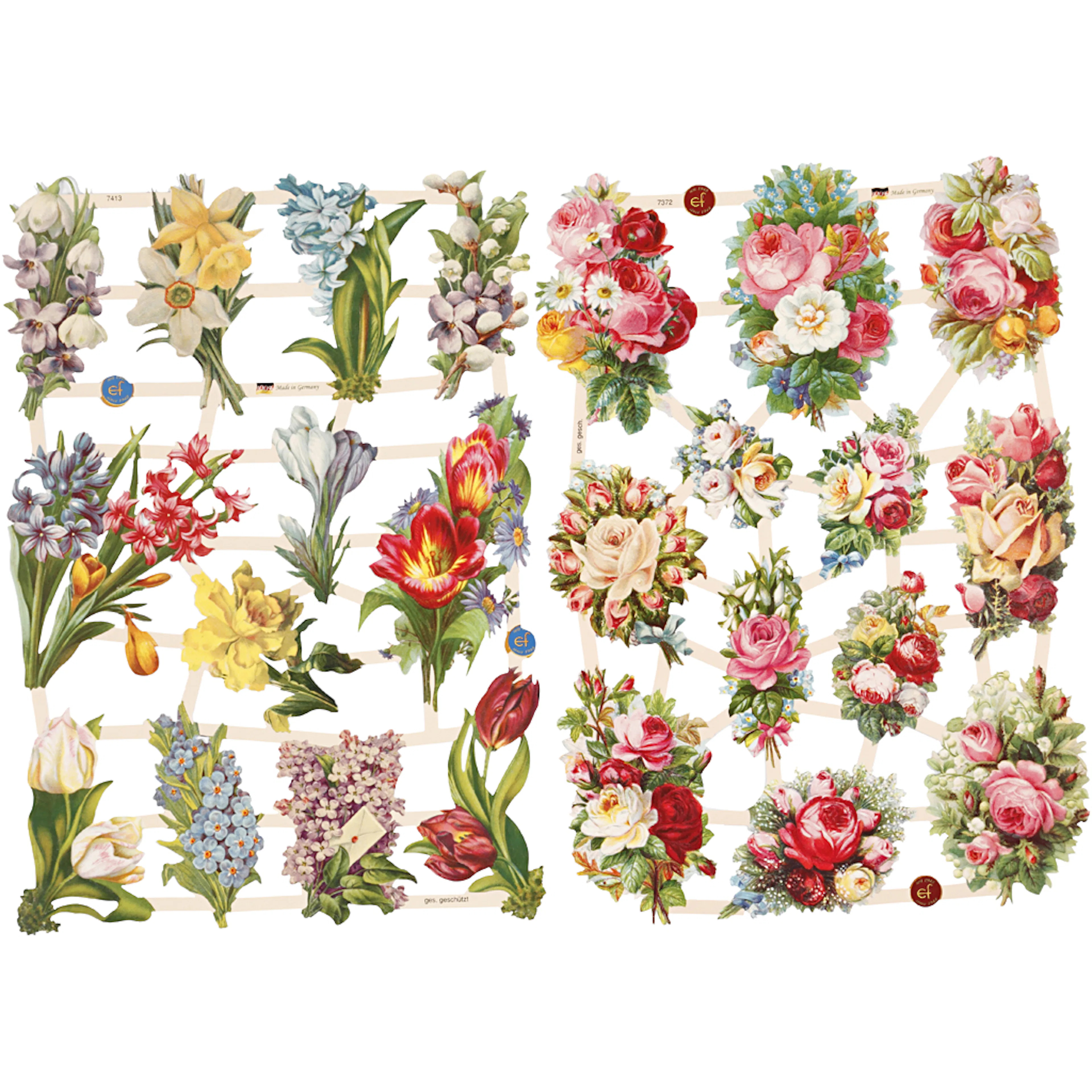 Glansbilder Creativ Company Vårblomster 165x235 cm 2 Ark/1 Pk