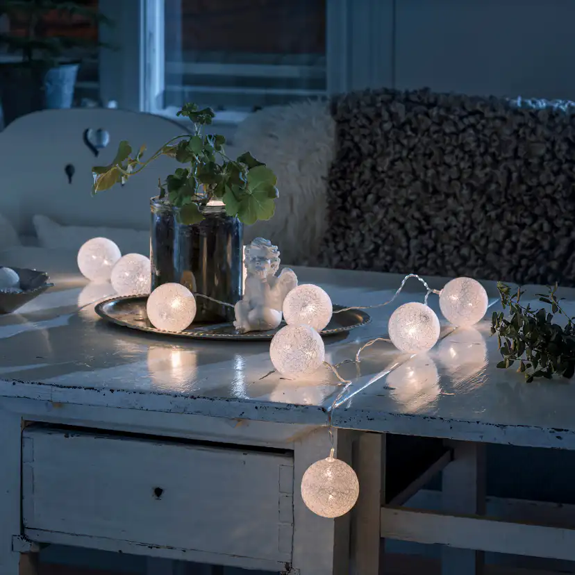 Lyslenke Gnosjö Konstsmide 10L Garnballer LED