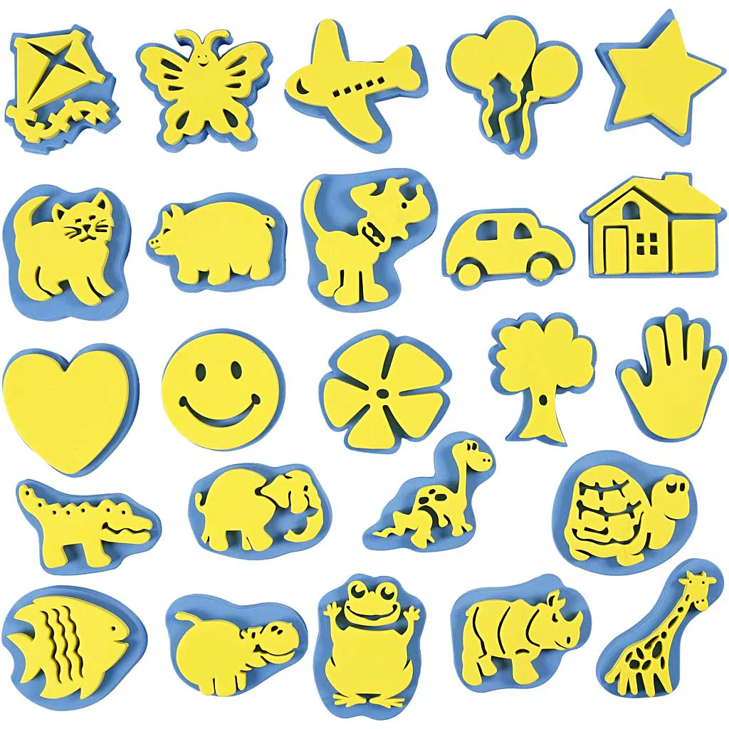 Mosgummistempler Creativ Company H 6-8 cm 24 stk/1 Pk