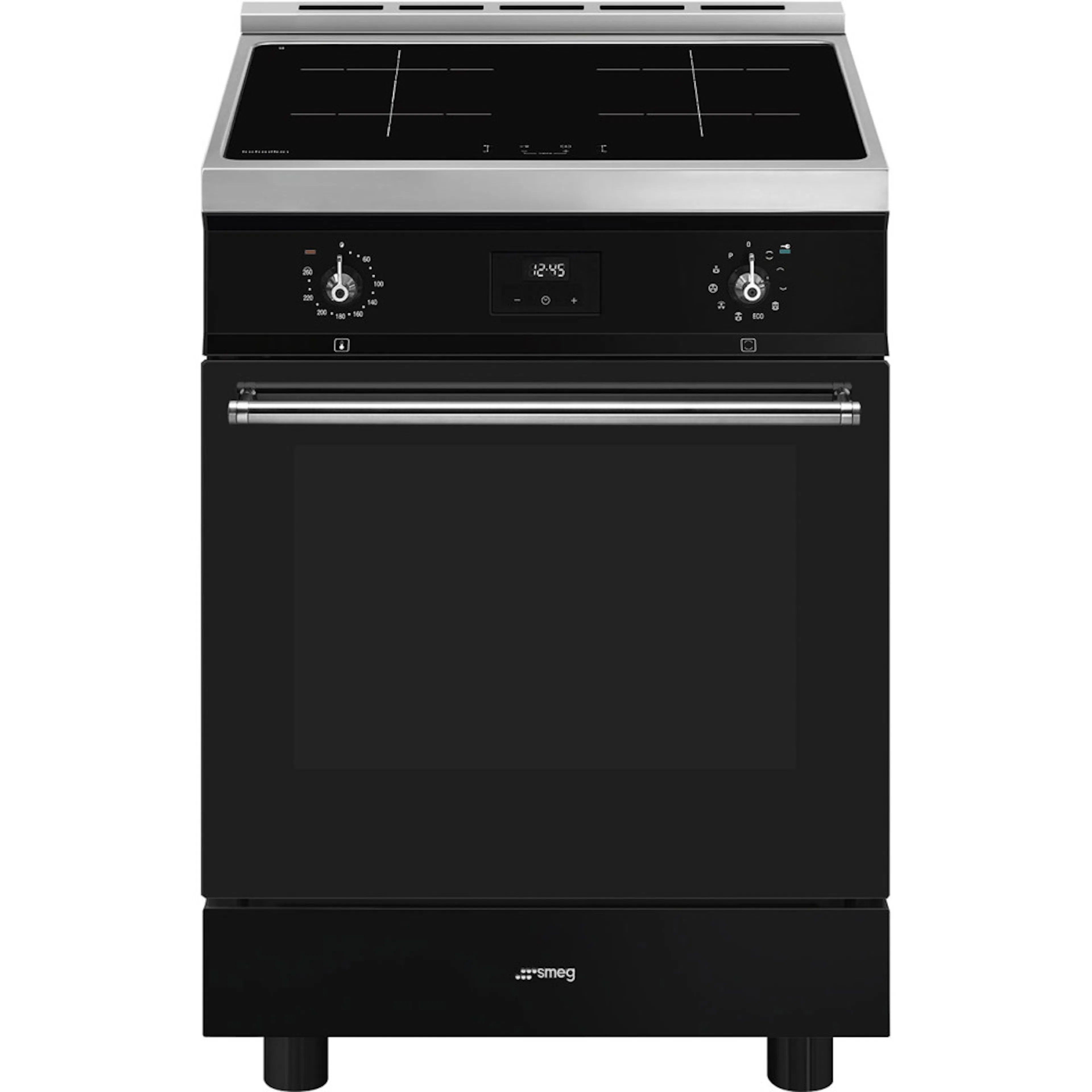 Induksjonsovn Smeg C6IPBLT2 Svart Rustfritt Stål