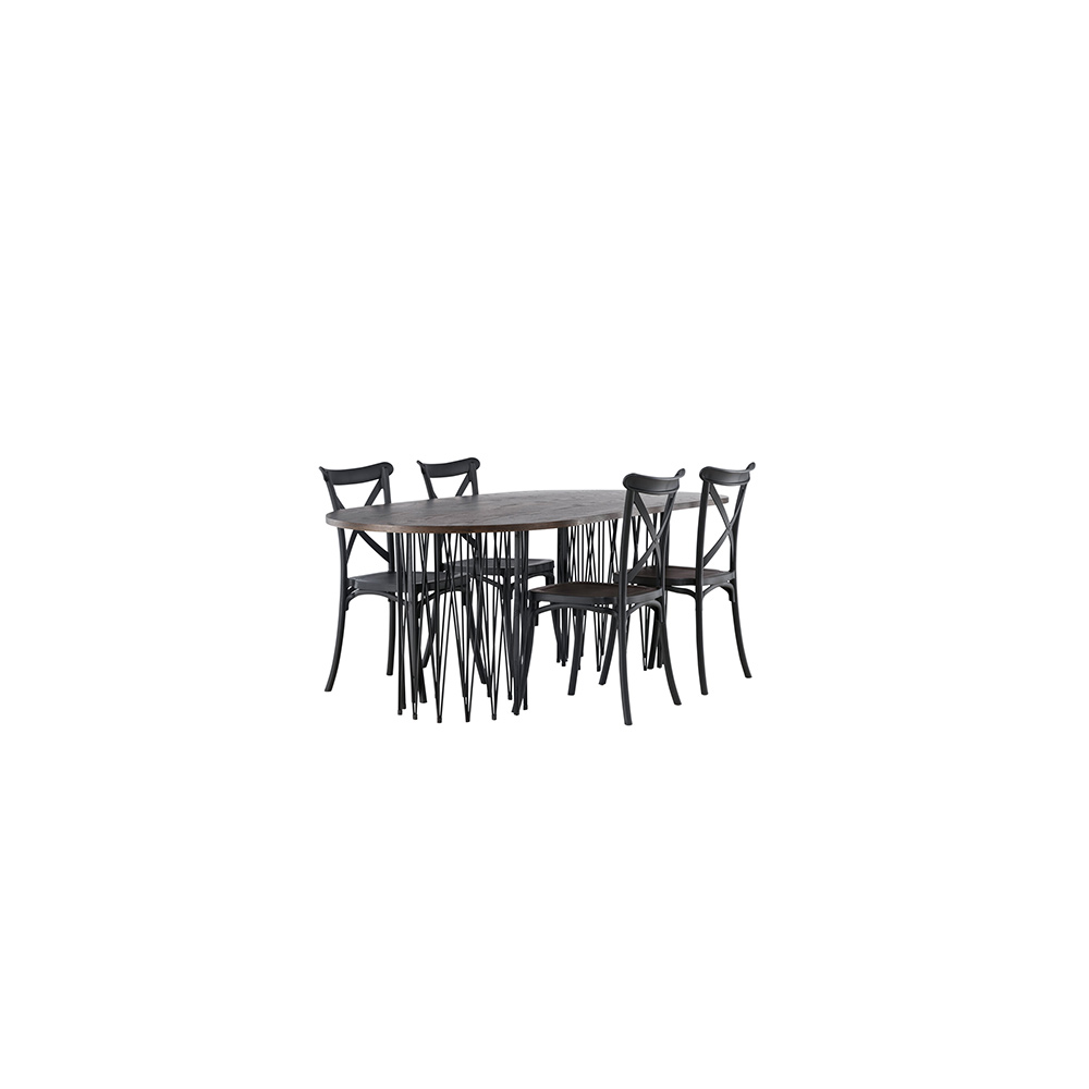 Spisegruppe furniture/fashion Stone med 4 Crosett Stoler
