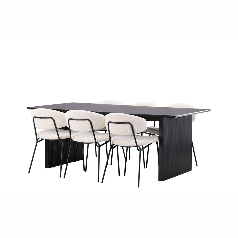 Spisegruppe Venture Home Vail med 6 Chico Stoler